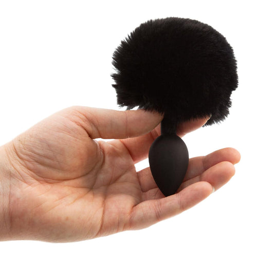 Pure Love® - Bunny moelleux Plug anal en silicone - Noir image 0