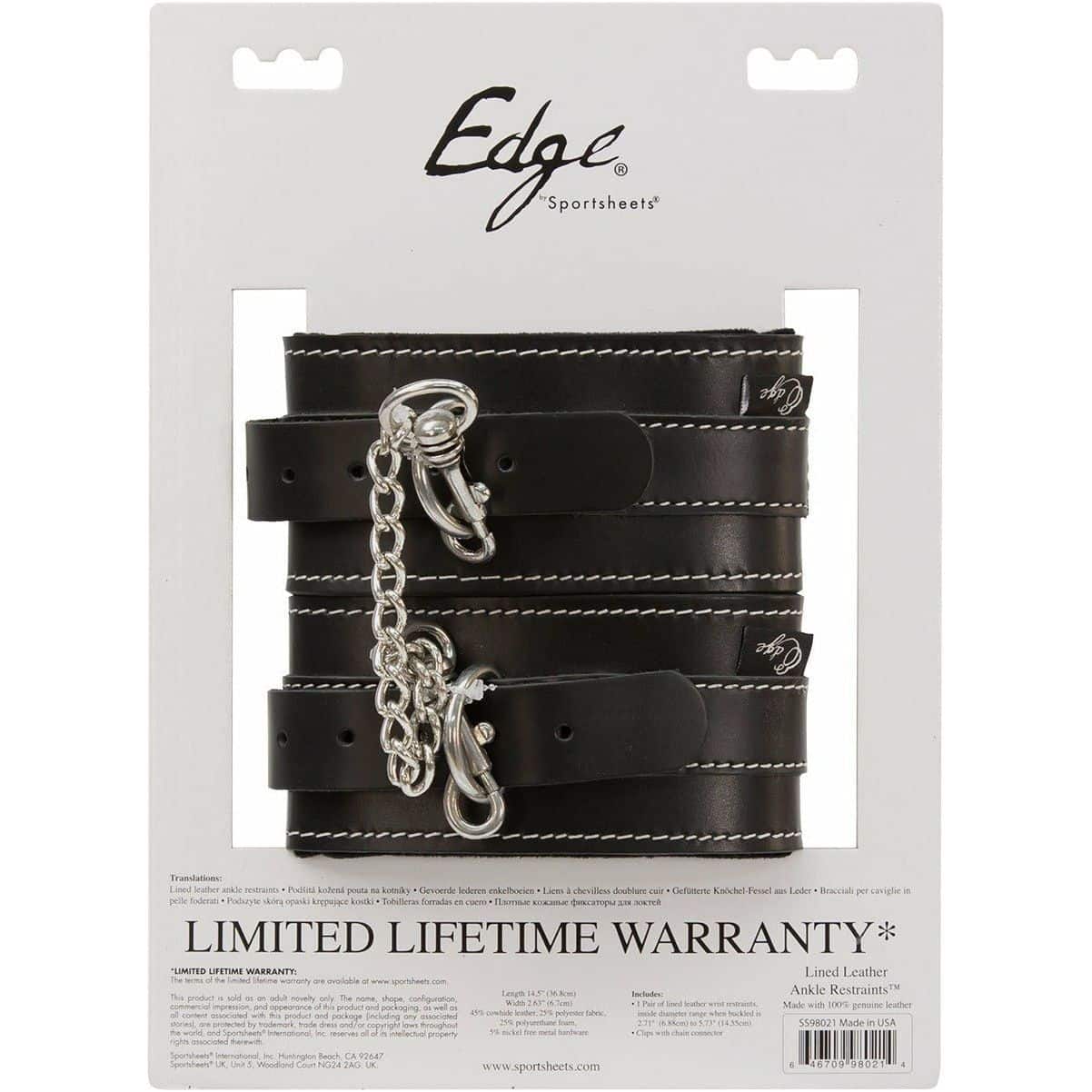 Sportsheets Edge Bondage Leather Ankle Restraints