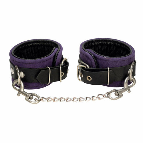 Peine pourpre Suede Bondage Cuffs de cheville image 0