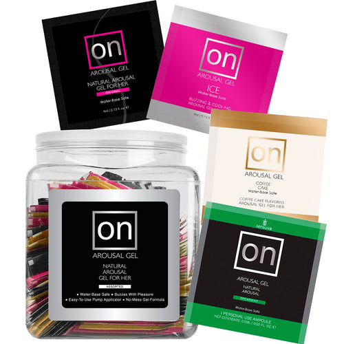 Sensuva ON pour son gel d'excitation - Foils et affichage - 100 pc - 0,13 oz