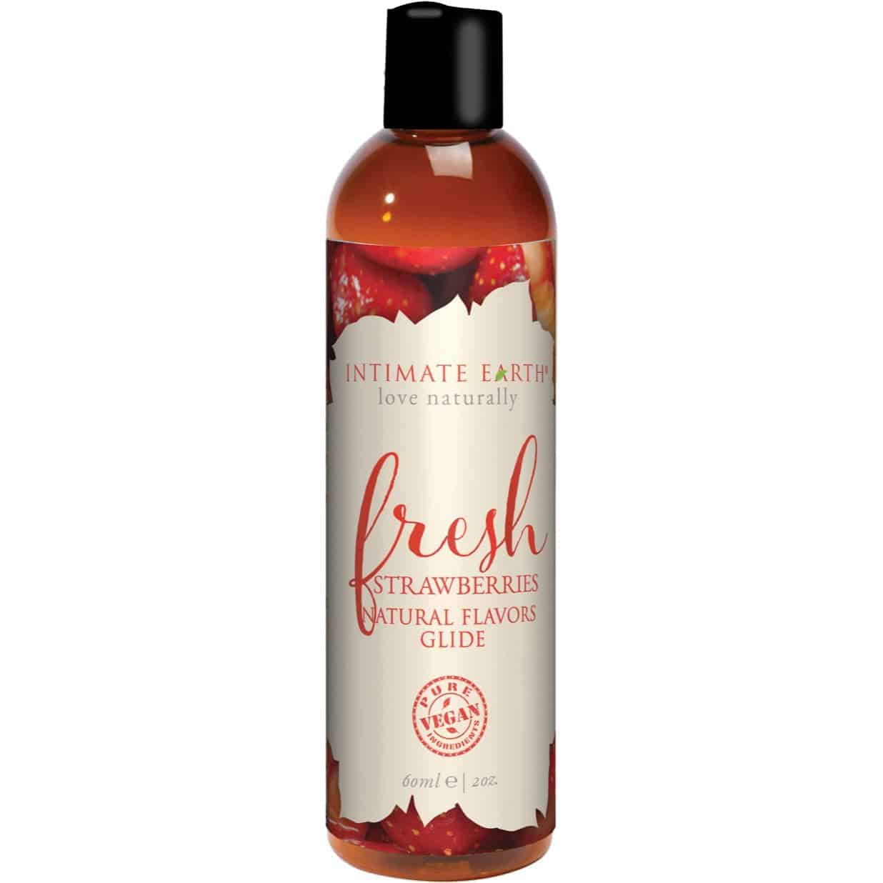 Glide de saveurs naturelles de la Terre intime - 60ml/2oz - Fraises fraîches image 0