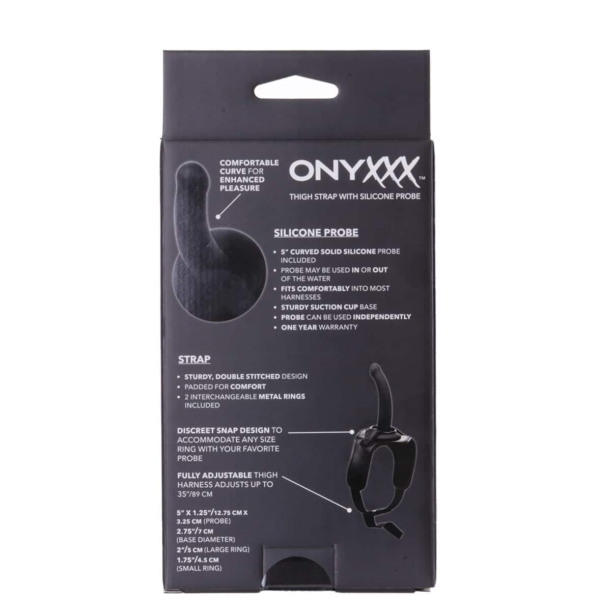 Sangle haute CalExotics® Onyxxx avec sonde en silicone – Noir image 3