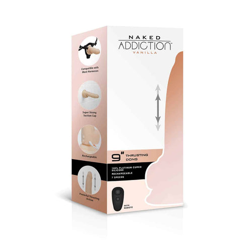 Dépendance nue Dildo avec télécommande - Vanille image 0