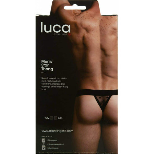 Luca By Allure – String Star pour hommes – Noir - S/M image 2