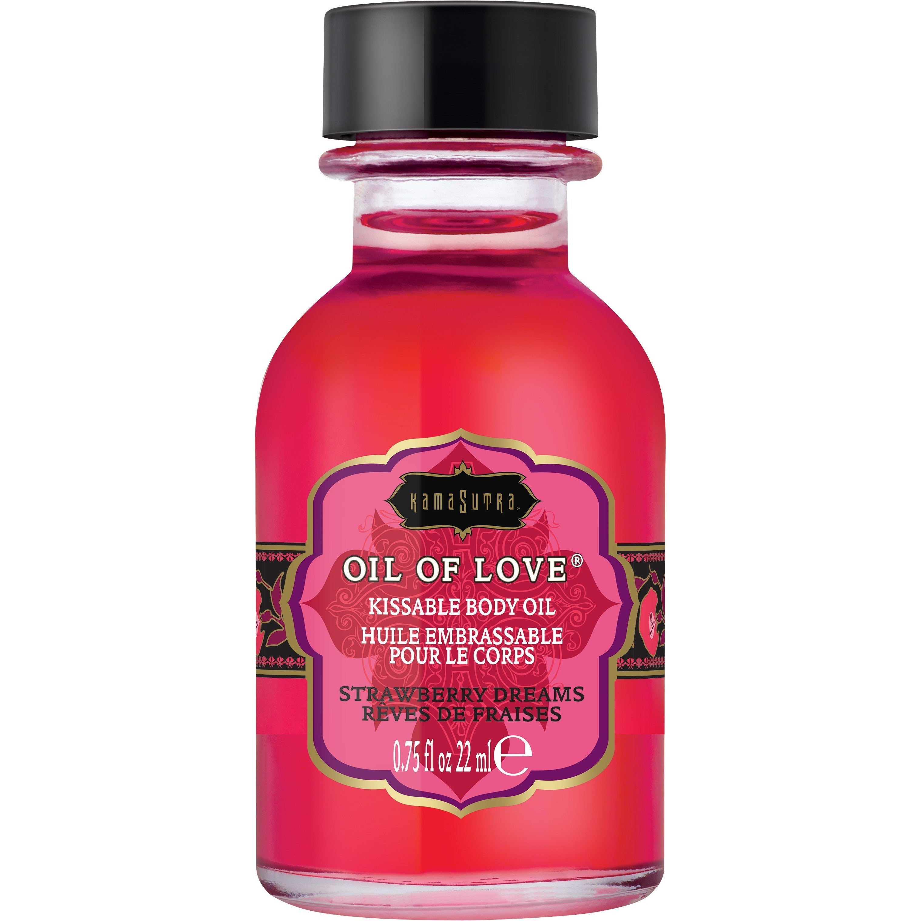 Kama Sutra Huile d'amour - Huile du corps Kissable - Rêves de fraises - 22 ml / 0.75oz