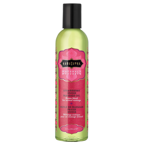 Kama Sutra Naturals - Huile de massage - Fraise - 256ml / 8oz