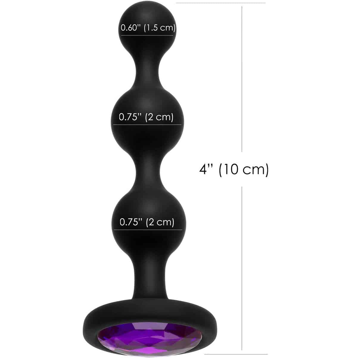 Doc Johnson Bling Bling perles de silicone joaillées - violet image 2