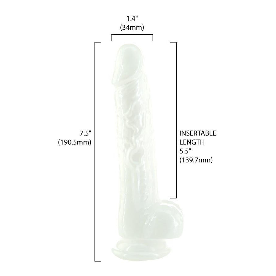 Perle de toxicomanie 7,5" Dildo avec boules image 3