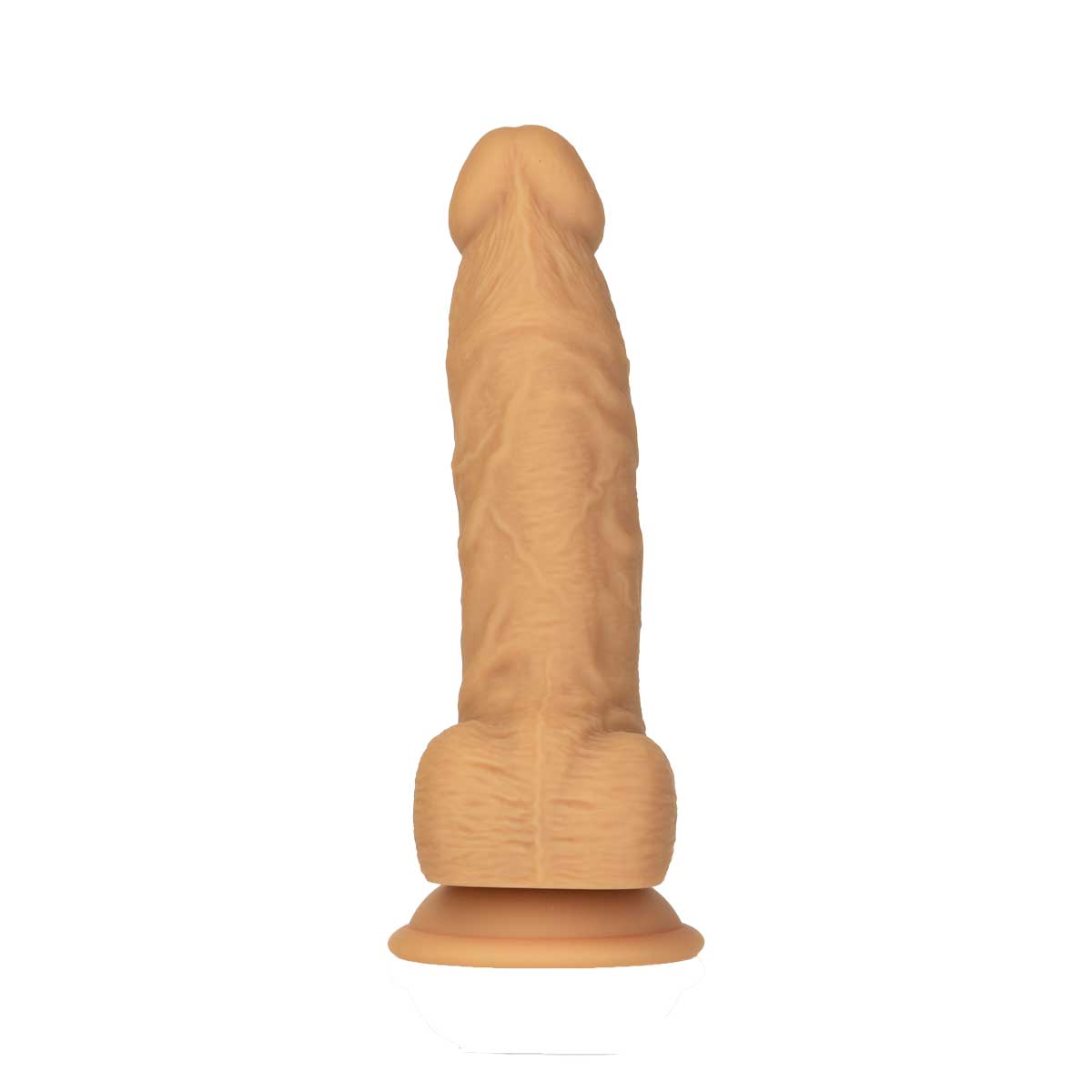 Dépendance nue Dildo à double densité en silicone de 8" – Caramel image 1