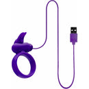 Boucle vers le haut Cock Anneau en silicone avec stimulateur de clitoris - violet image 0