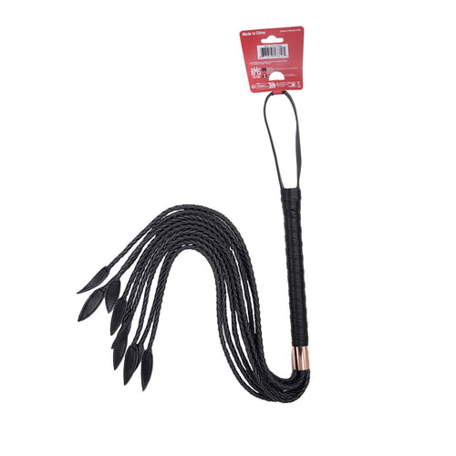 Punition Rose Or tressé 9 Tail Flogger image 1