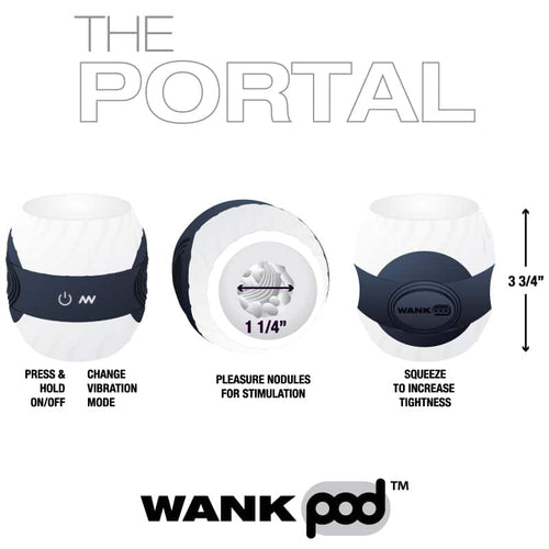 Wank Pod Portal Vibrant Stroker - Bleu image 1