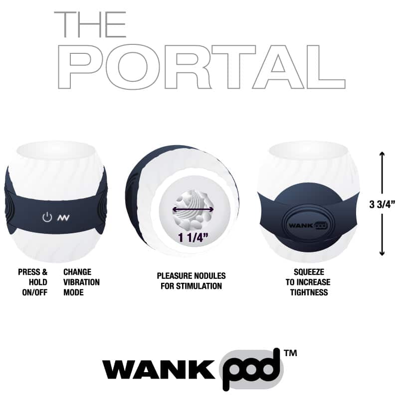 Wank Pod Portal Vibrant Stroker - Bleu image 1