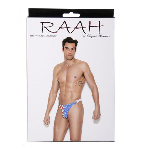Moments élégants – La collection Vivace Raah – États-Unis Drapeau Thong latérale – L/XL