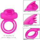 CalExotics® Dual Clit Flicker/Cock Ring – Rose image 3