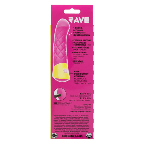 CalExotics® Rave Quilted G-Vibe - Fuschia image 2