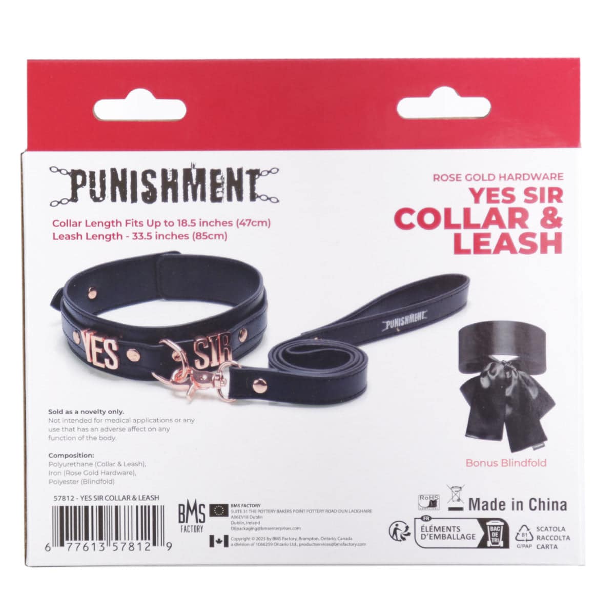Punition Rose Or Oui Sir Collar &amp; Leash image 2