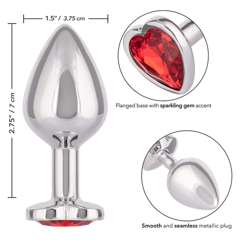 CalExotics® Jewel Large Ruby Plug Coeur - Ruby image 1