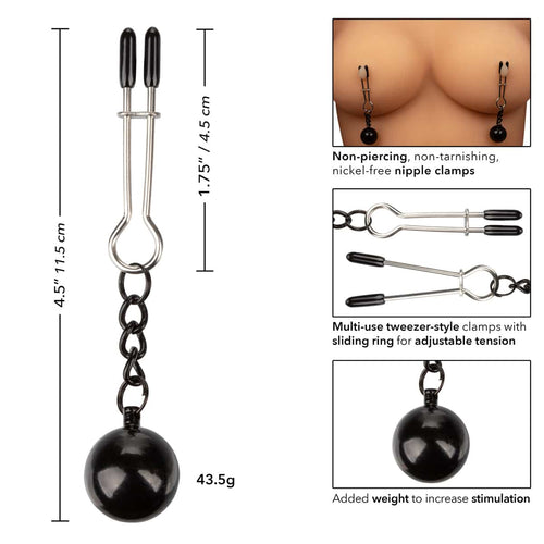 Poignées de mamelons CalExotics® – pinces de mamelons à pinces pondérées image 3