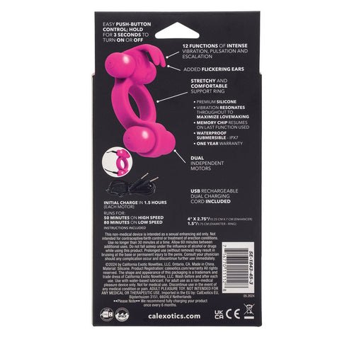 CalExotics® Silicone rechargeable Lapin de roche – rose image 2