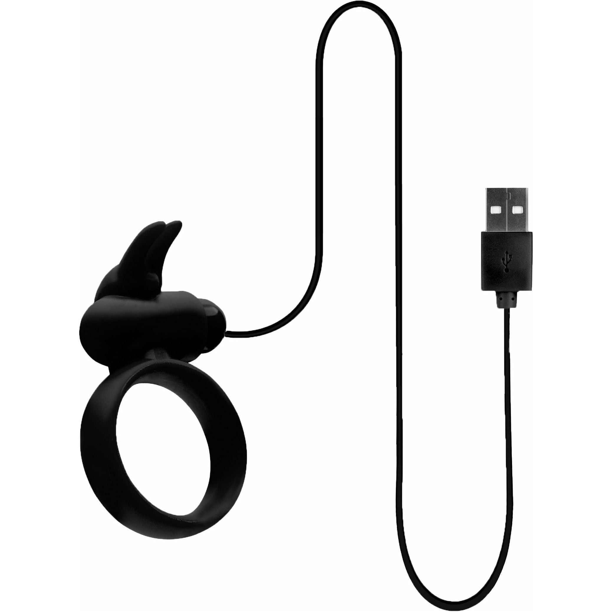 Bague en silicone avec stimulateur Clitoris - Noir image 0