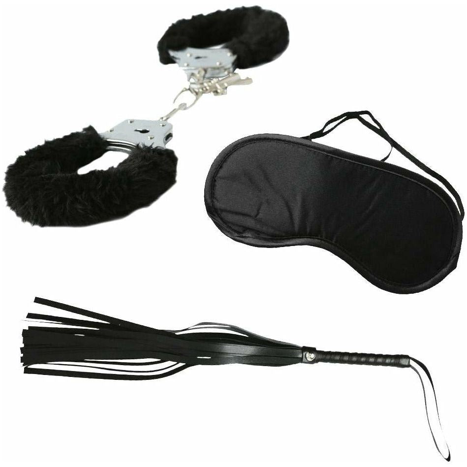 Feuilles de sport Sexe et malice – Intro S &amp; M 3 pièces Kit – Noir image 3