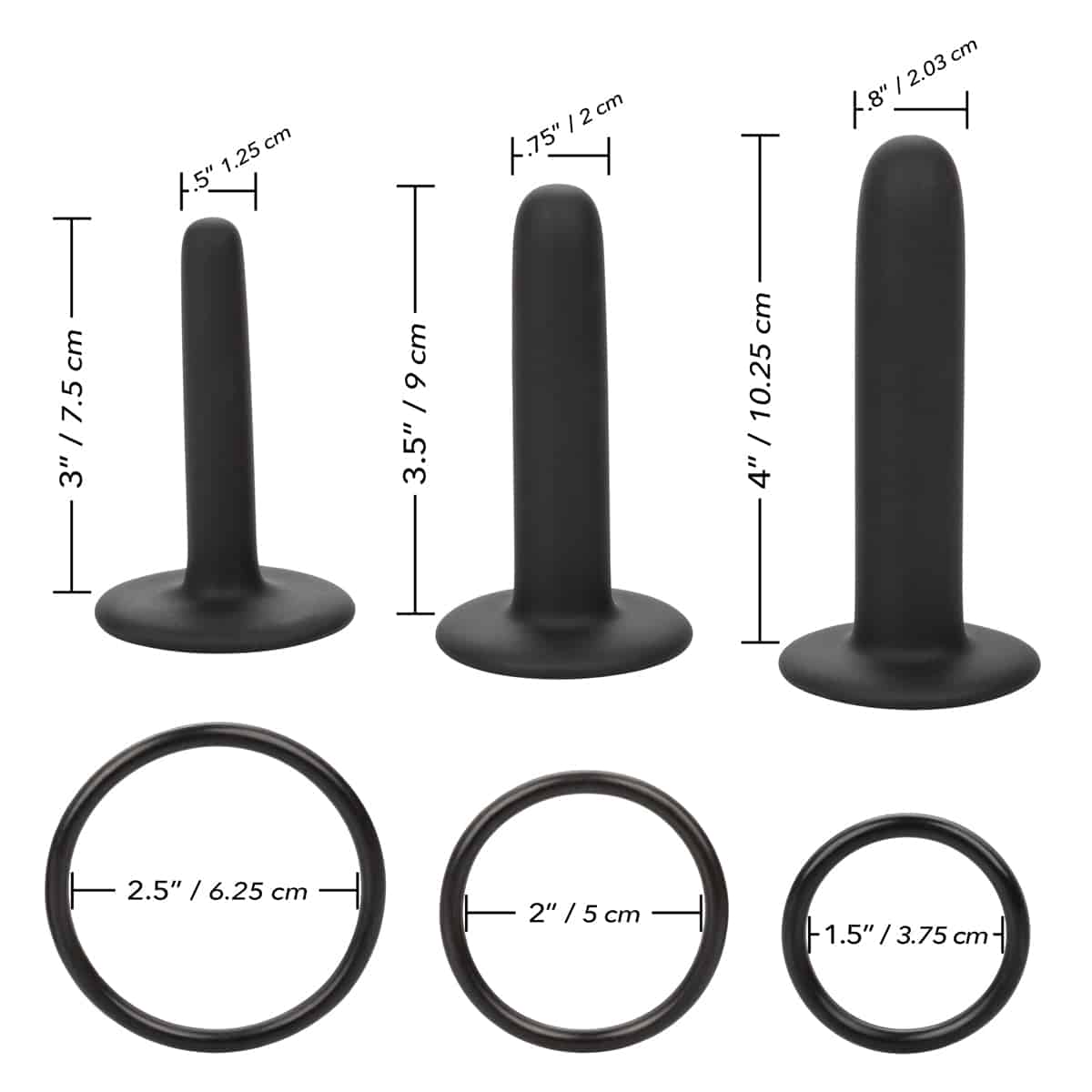CalExotics® - BoundlessTM - Kit de pegging en silicone – Noir image 3