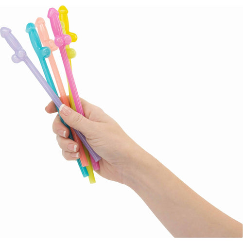 Jeux de Kheper Glow dans le noir Rainbow Naughty Straws - 6pc Jeu image 0