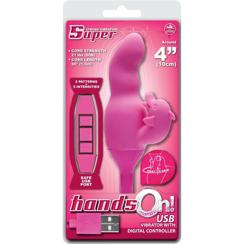 NMC Mains allumées - Dual Vibrator Dolphin - Rechargeable - Rose