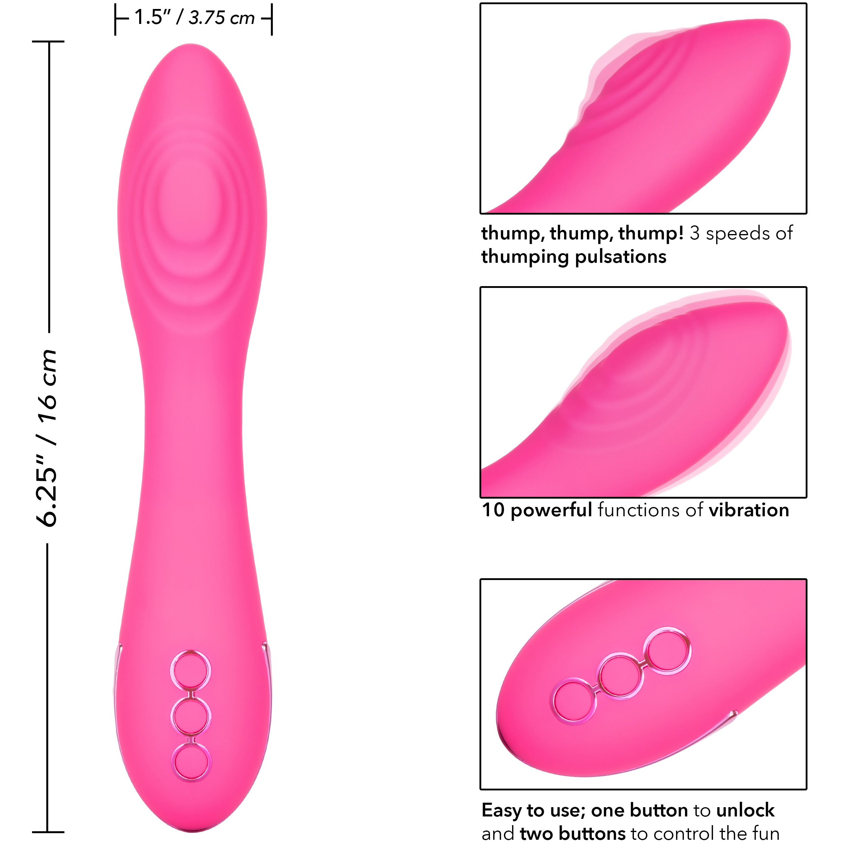 CalExotics® California Dreaming – Surf City Centerfold – Vibrateur - Rose