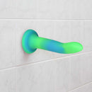 Rave by Addiction - 8" Glow in the Dark Dildo - Bleu Vert image 5