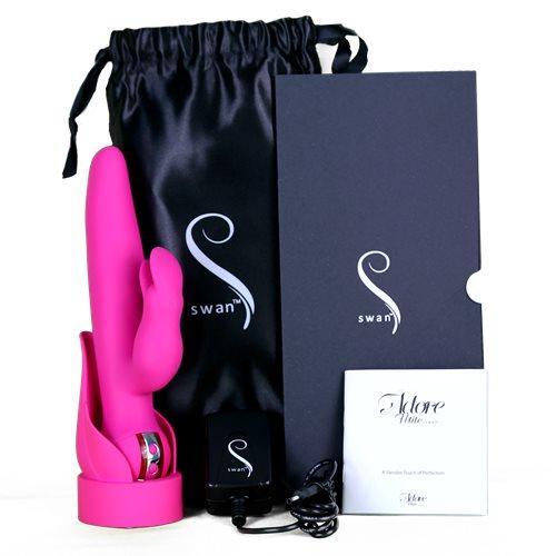 Cygne - Adore Petite Elegance- Dual Silicone Vibrator - Hot Pink