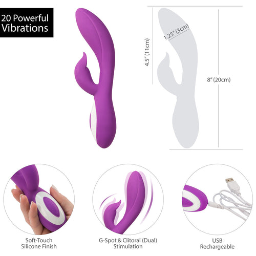 Pure Love® - Vibrateur G-Spot de style lapin - violet