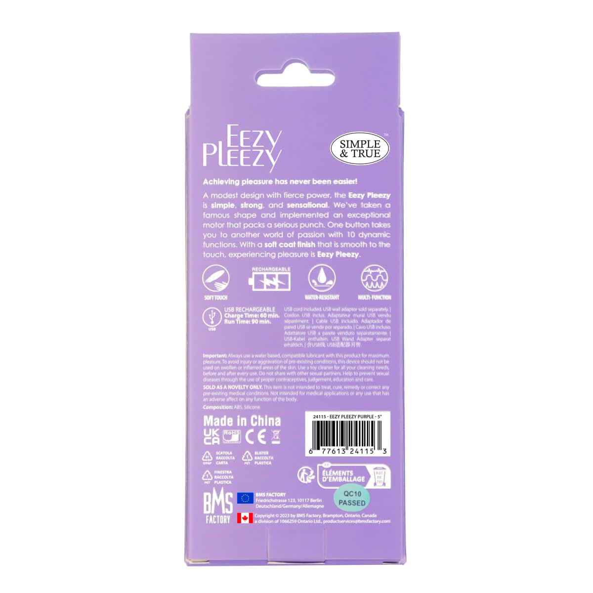 Eezy Pleezy Rechargeable – 5" - Violet image 4