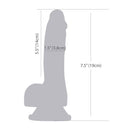 Dépendance Luke 7,5" Glow-in-the-Dark Dildo avec des boules - Bleu image 5