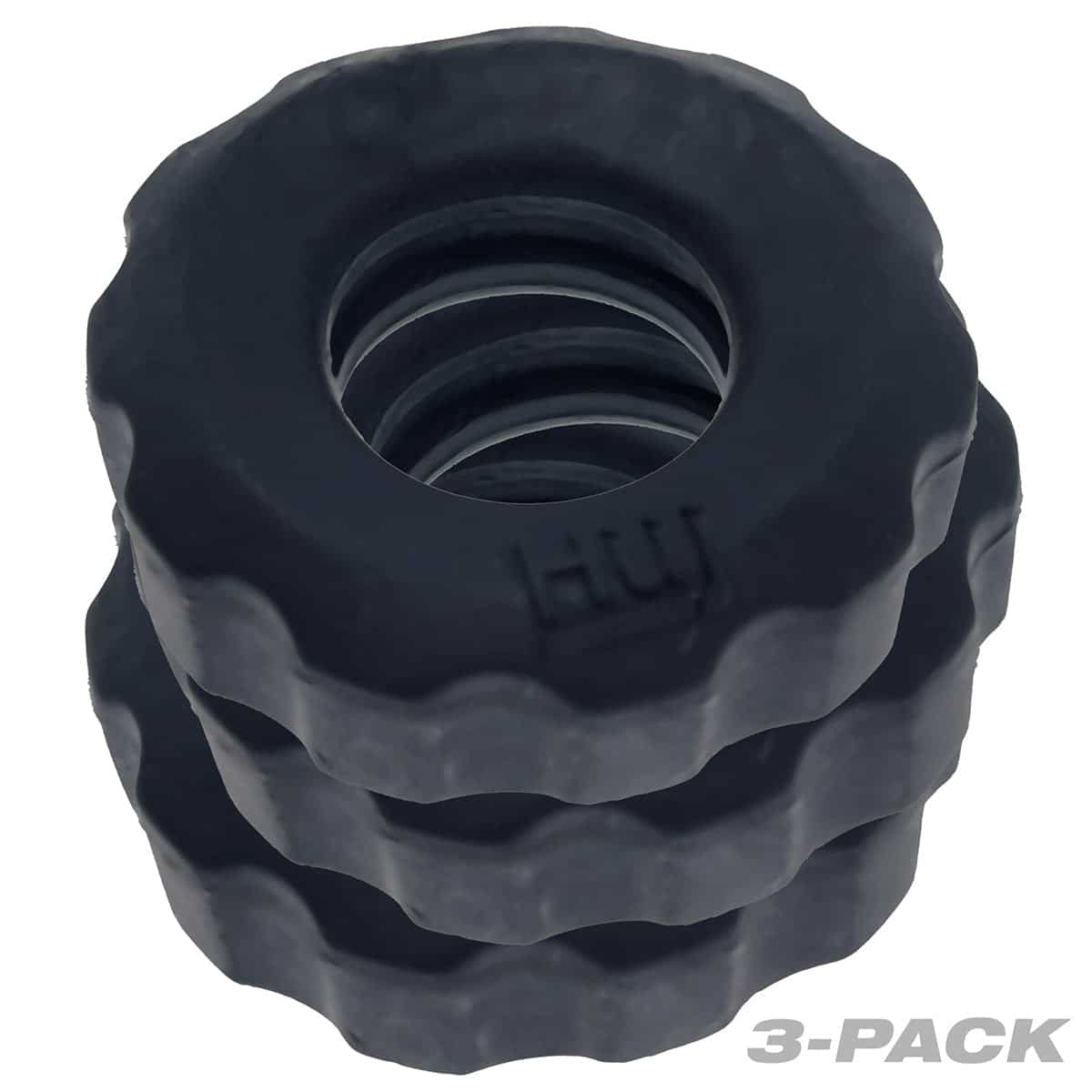Oxballs - HünkyjunkTM - Super Huj No Roll C-Rings – 3 pk – Noir image 1