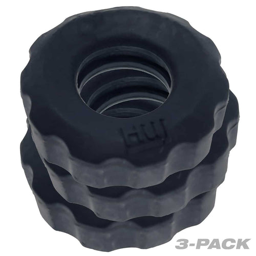 Oxballs - HünkyjunkTM - Super Huj No Roll C-Rings – 3 pk – Noir image 1