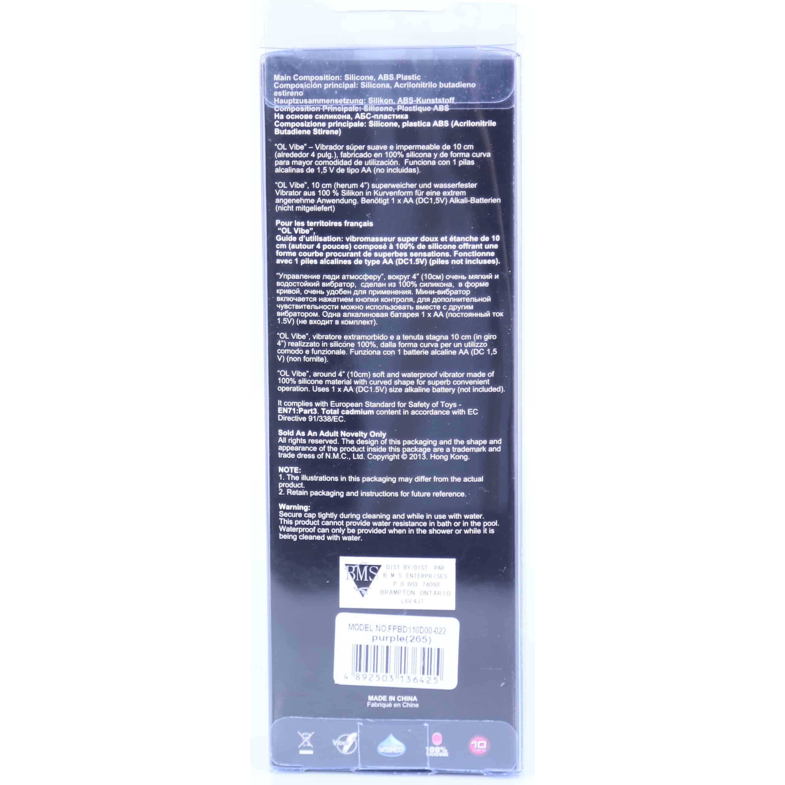 Vibrateur NMC Ol Vibe 4 pouces G-Spot - Violet image 1