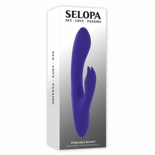 Poseable Bunny - Silicone Rechargeable - Purple image 2