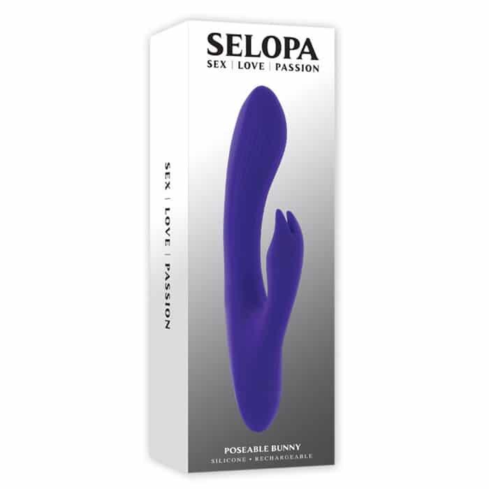 Poseable Bunny - Silicone Rechargeable - Purple image 2