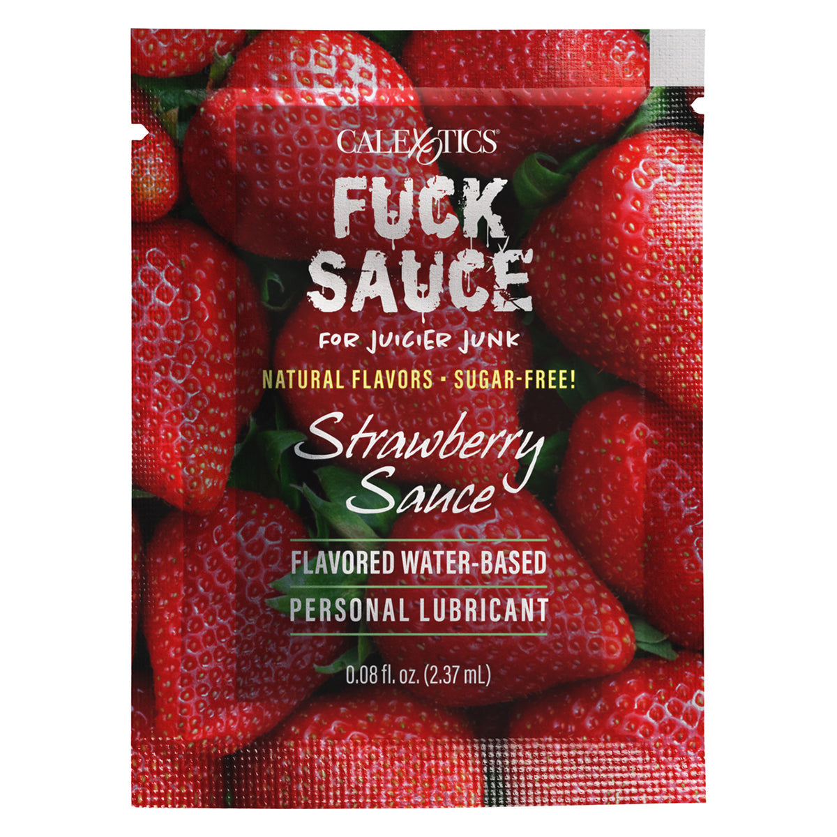 CalExotics® – Sauce à la baise – Lubrifiant personnel à base d'eau – Fraise – Sachet - 0.08 fl.oz/2.37ml