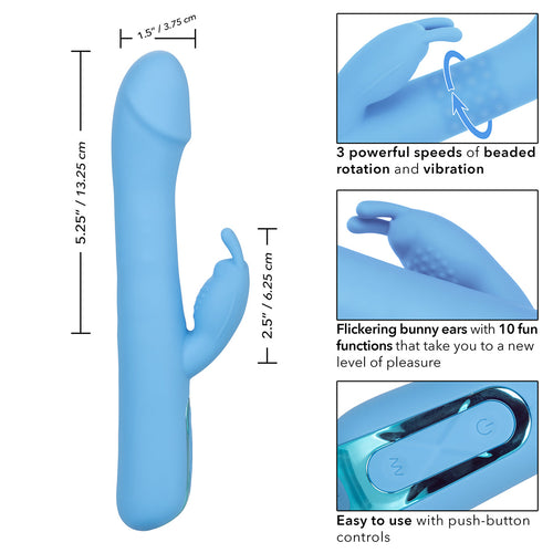 CalExotics® Jack Rabbit Elite Souction Rabbit – Bleu