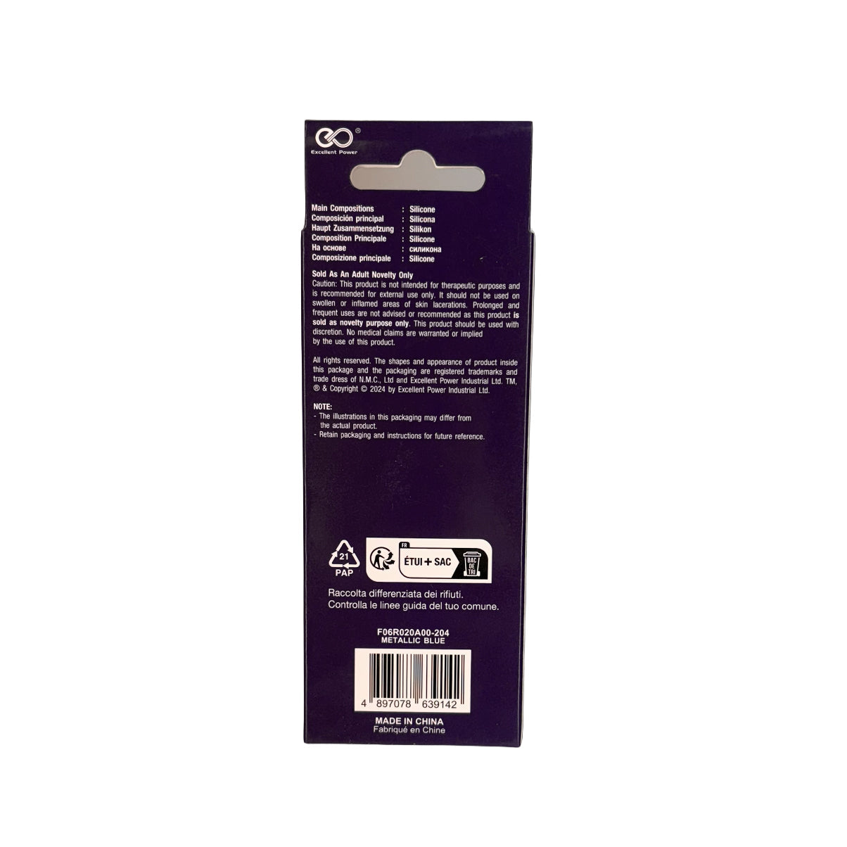 NMC – G Stuck – Plug anal silicone – Bleu métallisé