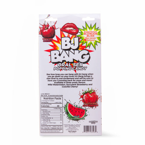 BJ Bang Oral Sex Popping Candy – 10g 72 Affichage (coût par unité)