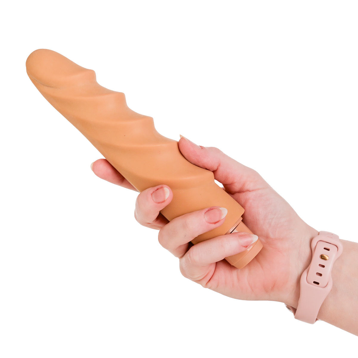 Dildo flexible vibrant rapide vissé Dick – Beige