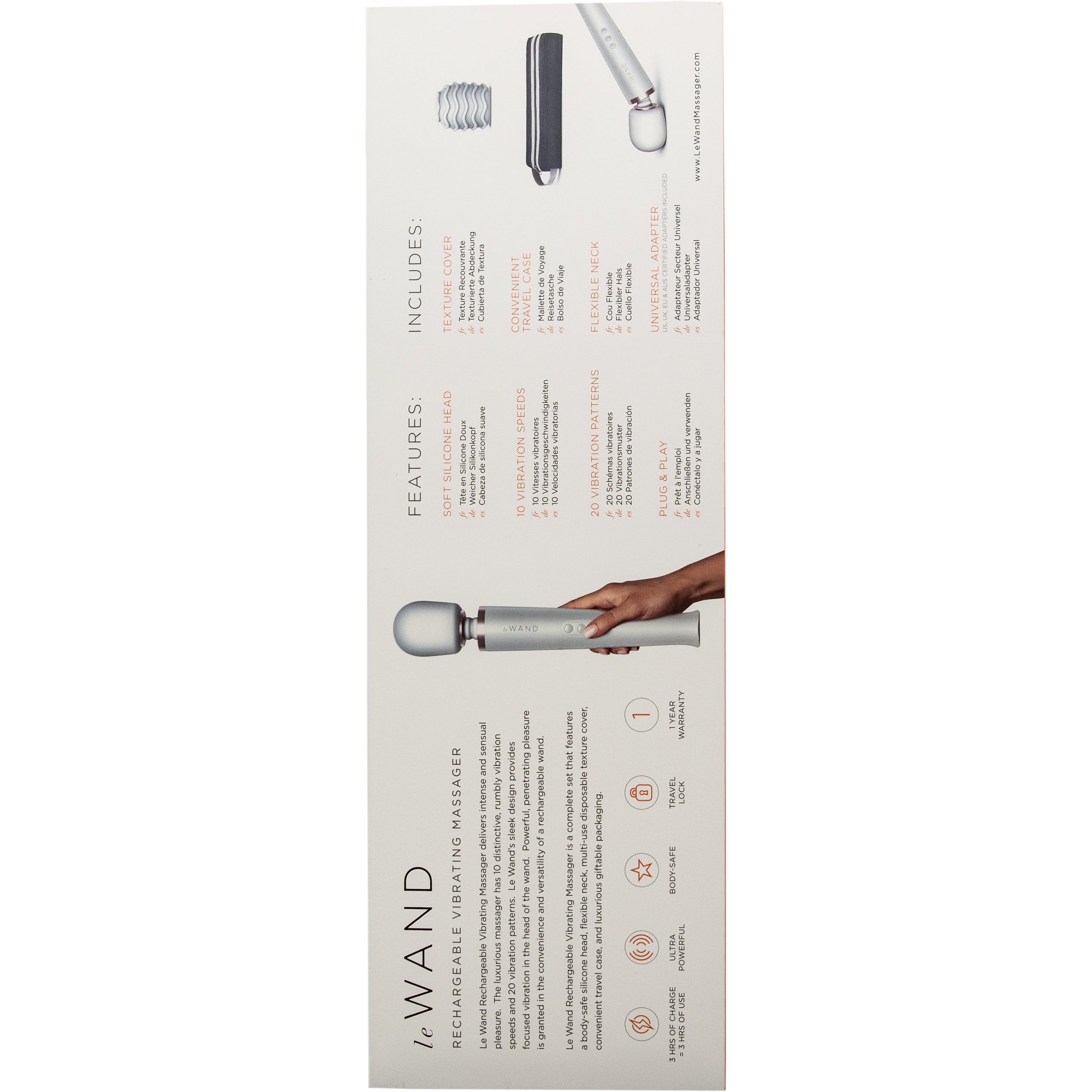 Le Wand Rechargeable masseur – blanc perle