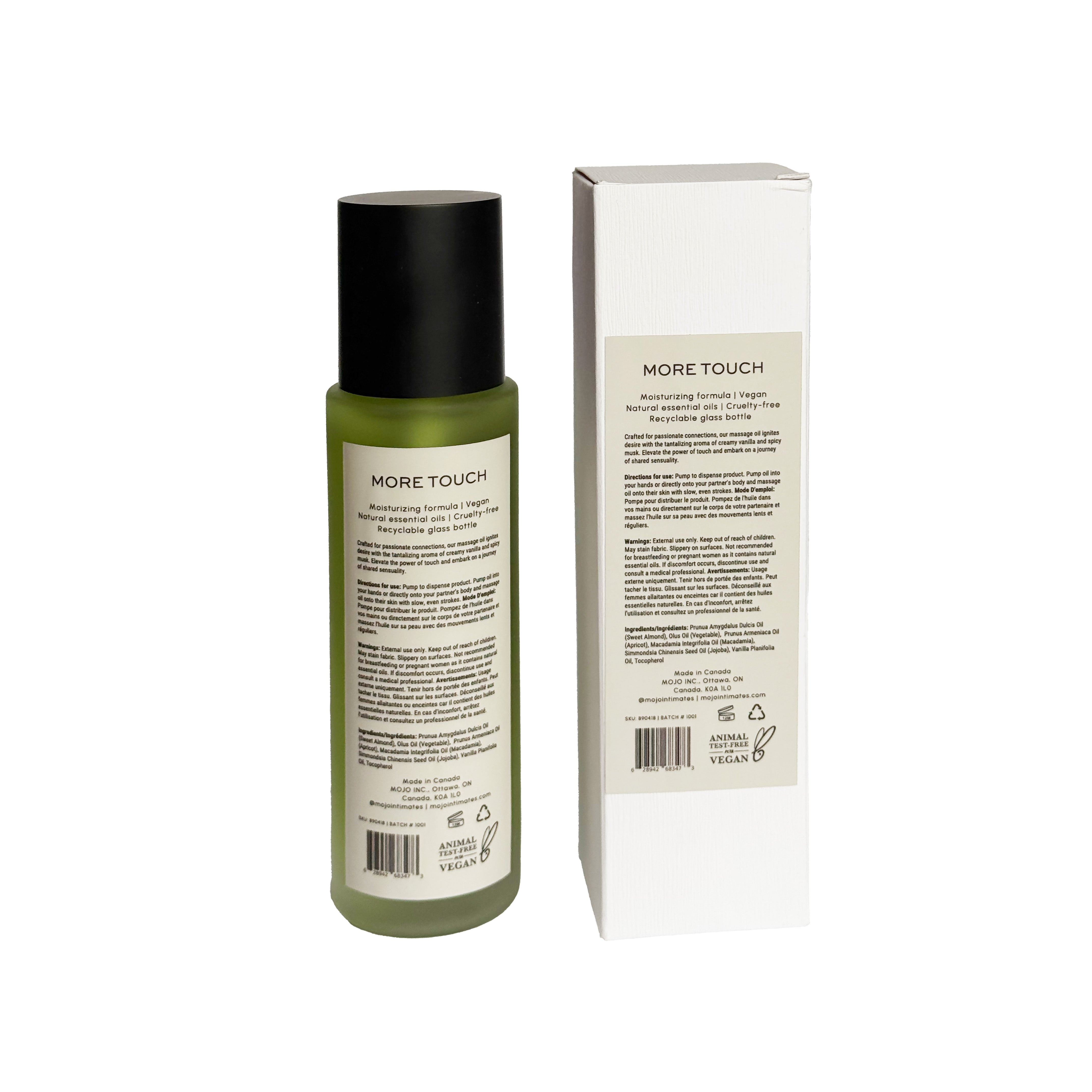 MJOO Huile de massage de couple de vanille sale – 100 ml/3.4 fl. oz.
