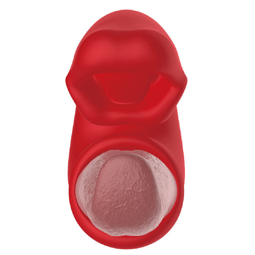 BMS Factory baiser lèvres stimulateur double - rouge