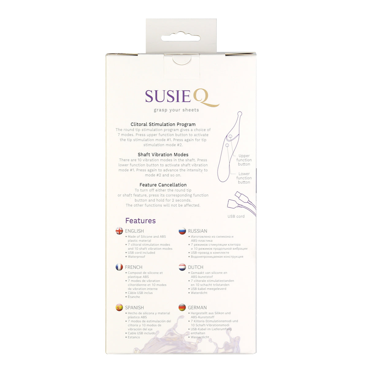 Sept créations - Susie Q - Gras vos feuilles Stimulateur clitoris - violet