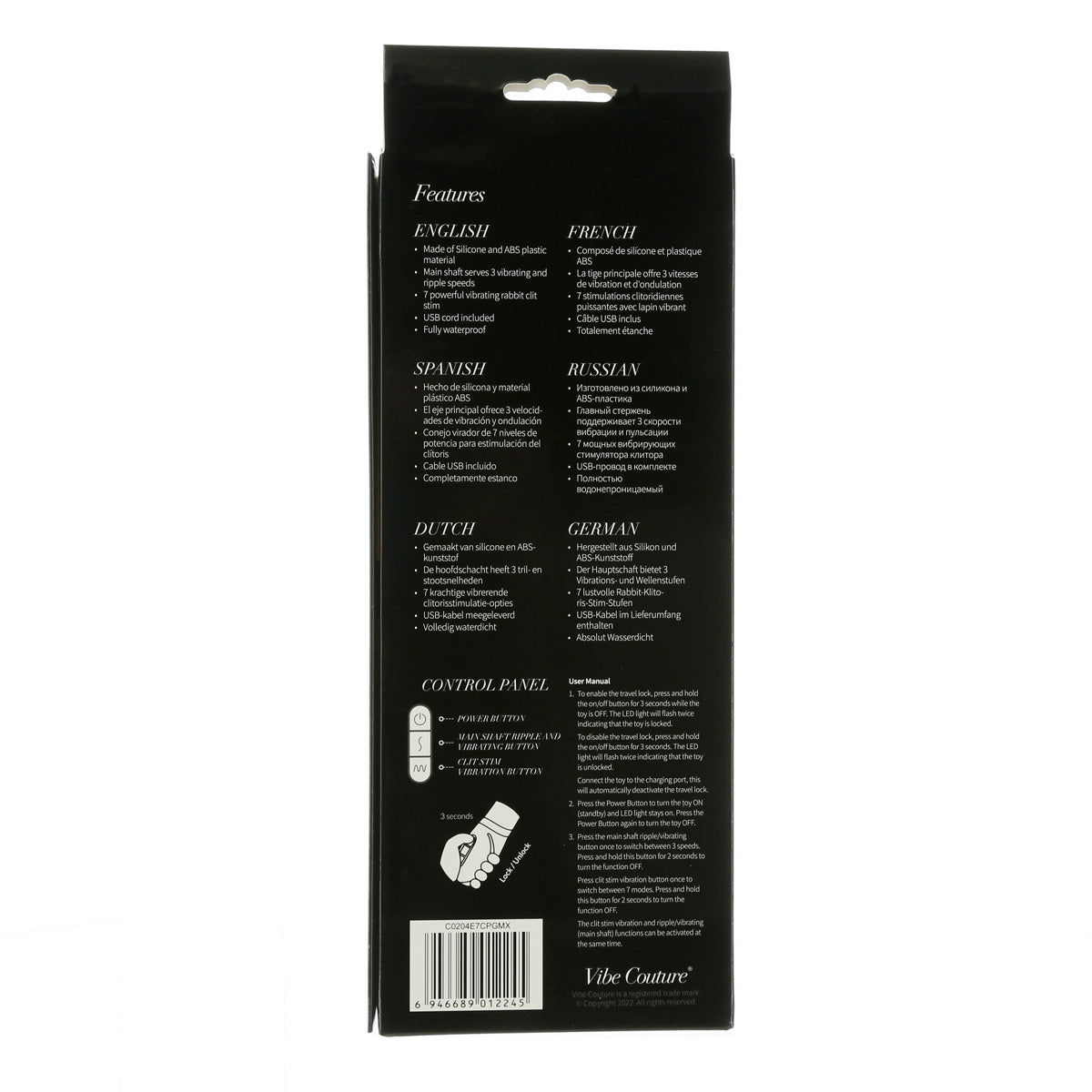 Vibe Couture® - Vibrateur rechargeable pour lapin - Violet